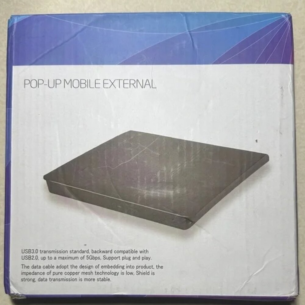 Pop-Up Mobile External DVD Drive